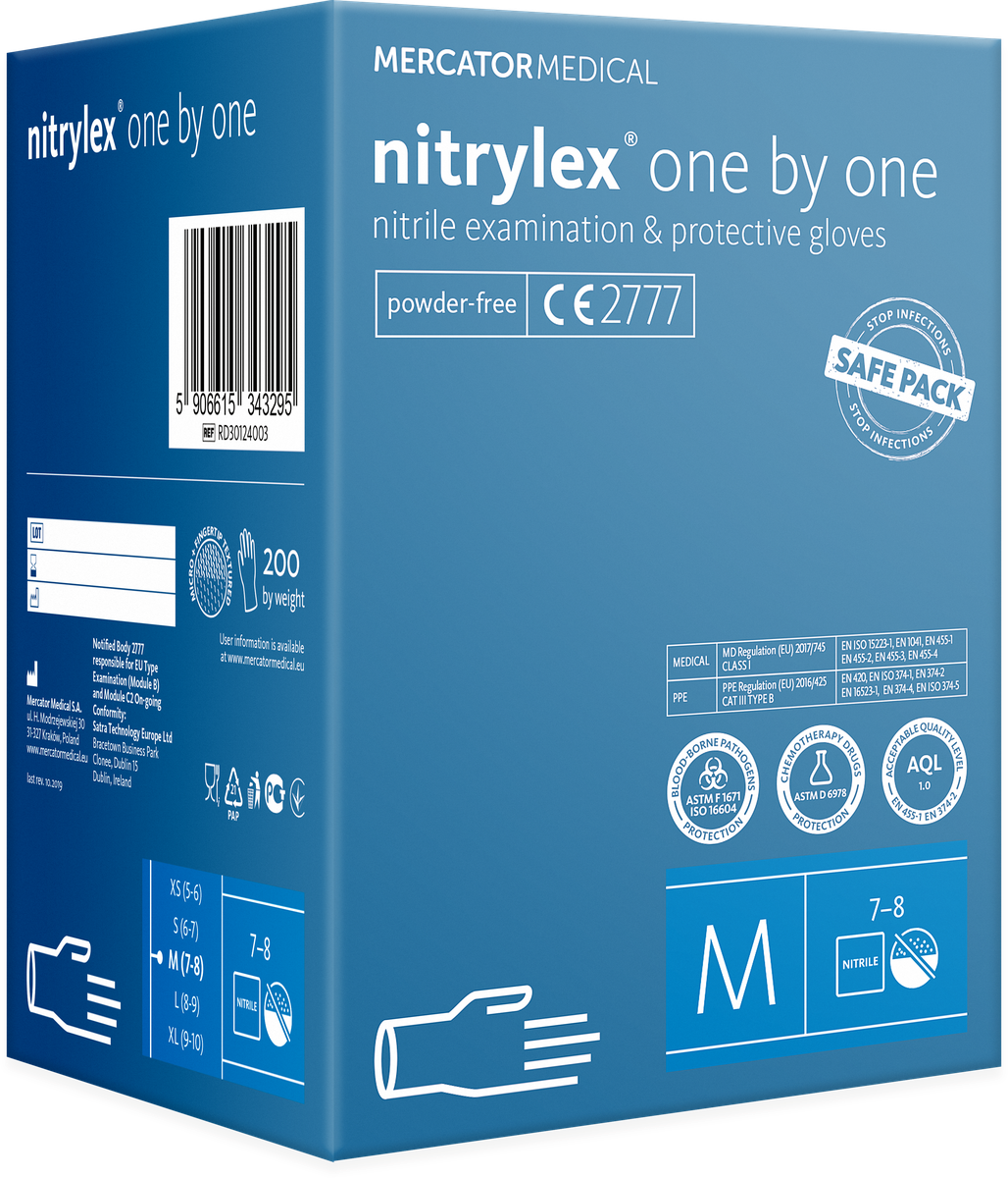 Nitrilové rukavice nitrylex one by one 200ks