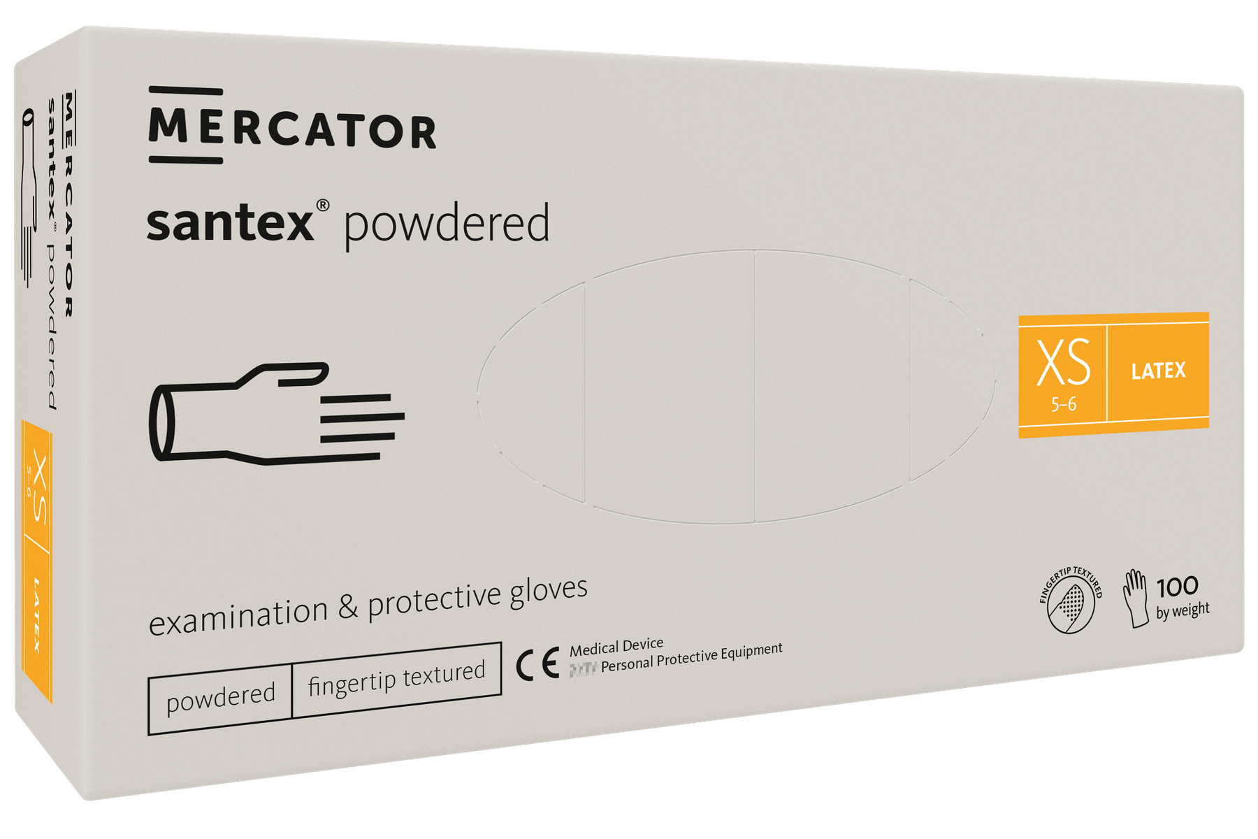 Latexové rukavice santex powdered 100ks